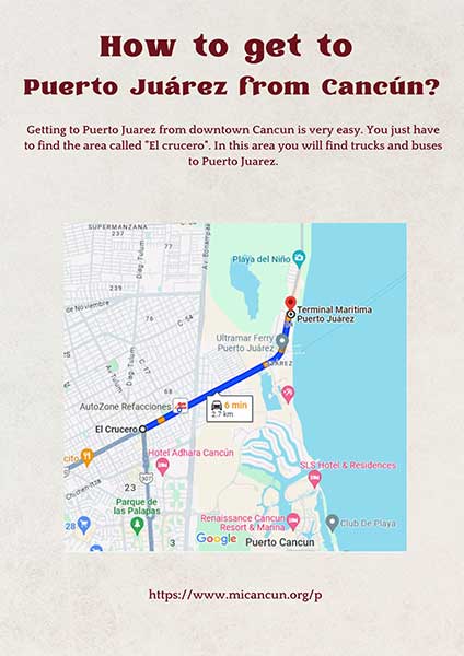 How to get to Puerto Morelos Juarez from Cancun