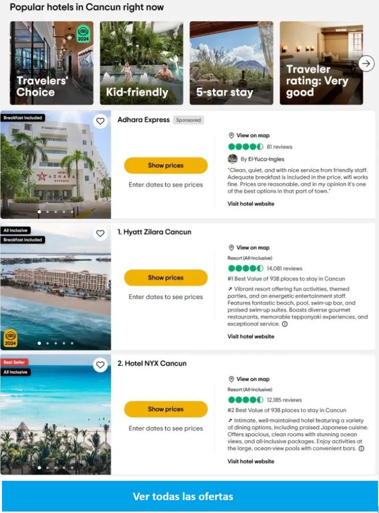 Hoteles en cancun tripadvisor